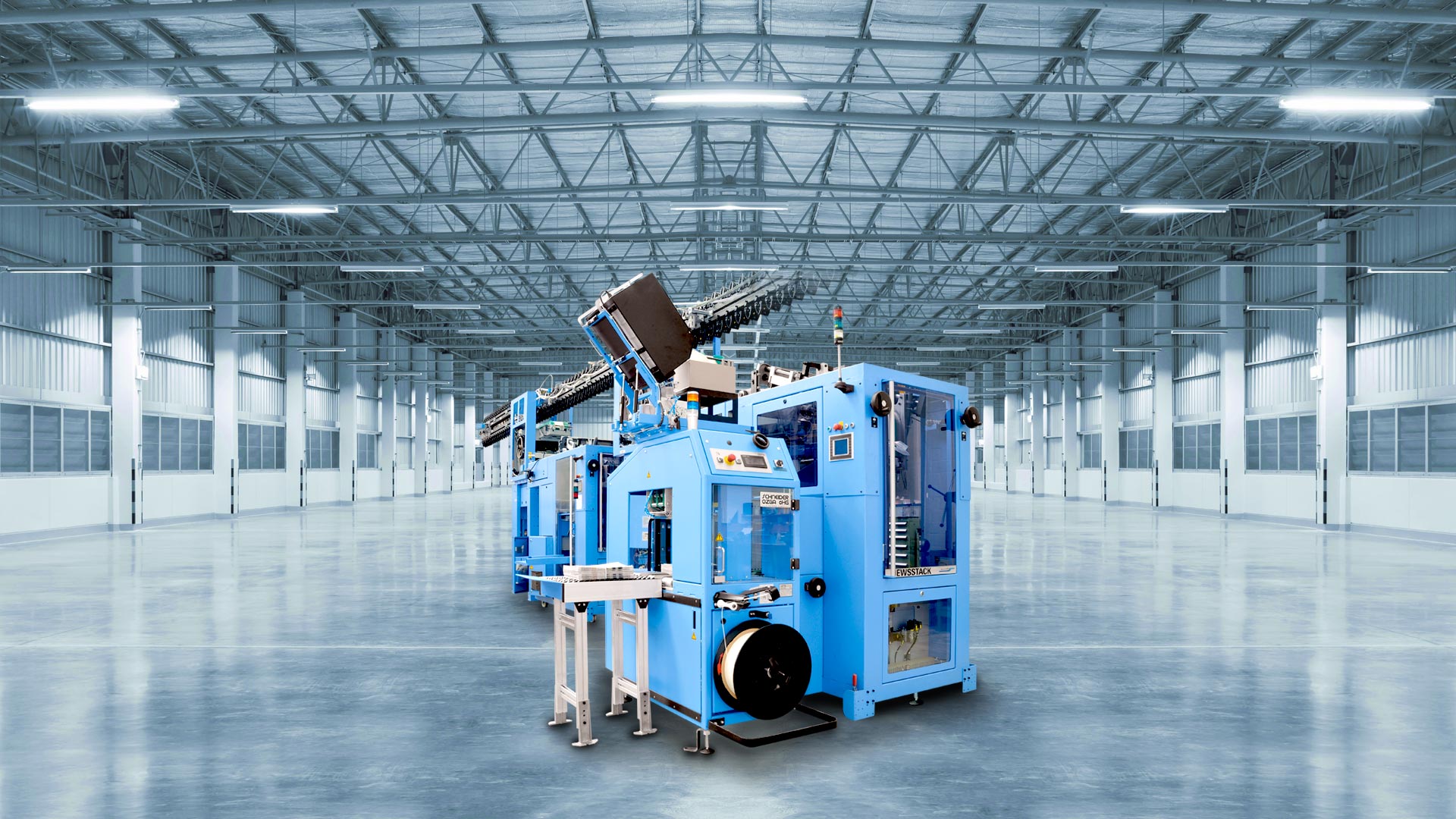 Muller Martini Compensating Stacker with TABA Muller Martini